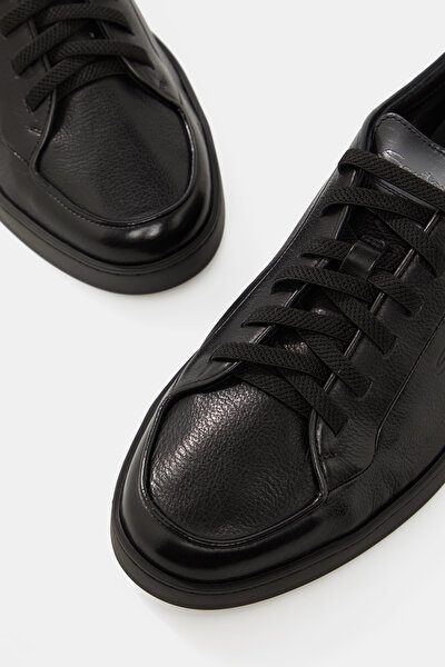 BLACK LEATHER SHOE 4