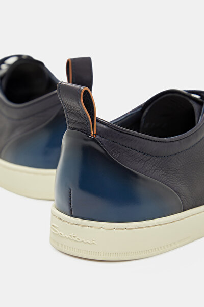 NAVY BLUE LEATHER SHOE 5