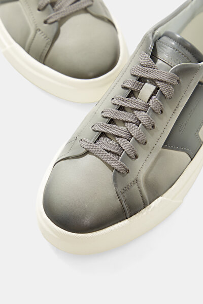 GREY LEATHER SHOE 4