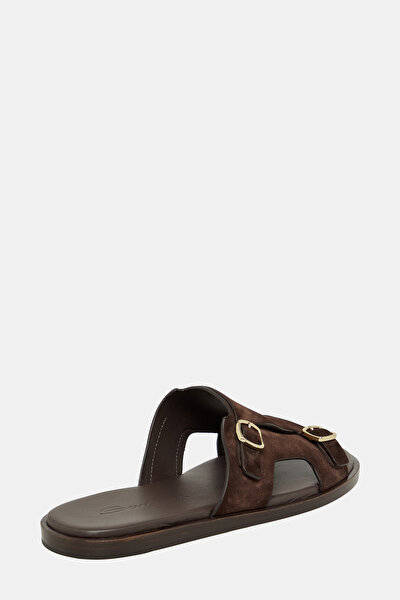 BROWN LEATHER SLIPPER 3