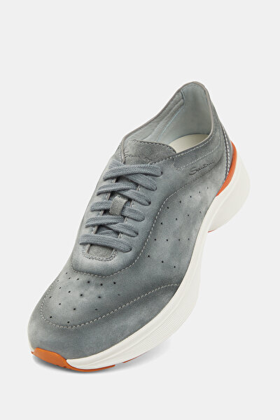 GREY LEATHER SHOE 5