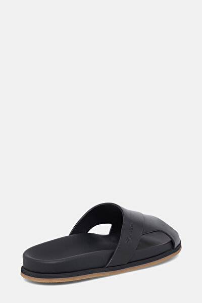 BLACK LEATHER SLIPPER 3