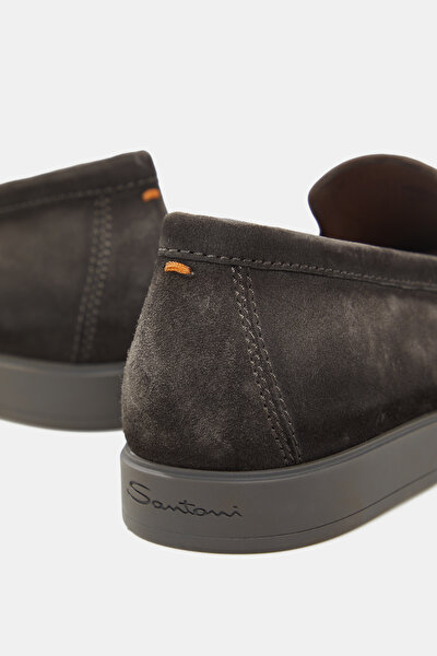 GREY LEATHER SHOE 5