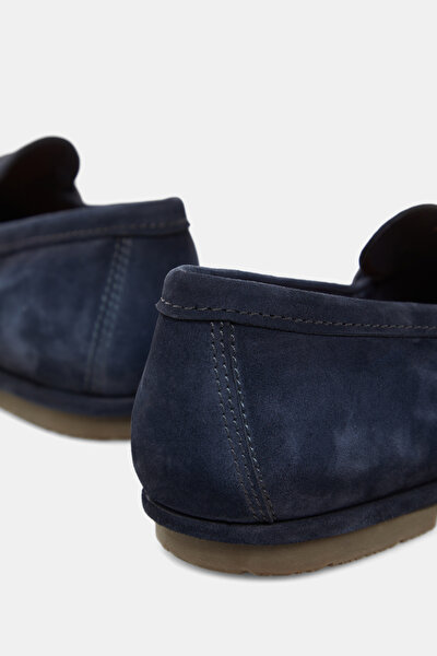 NAVY BLUE LEATHER SHOE 5