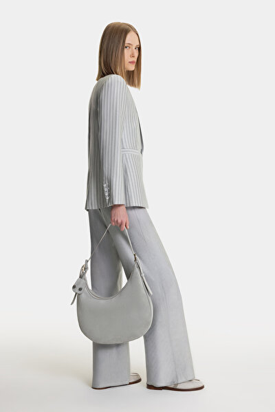 LIGHT GREY SWALLOW COLLAR JACKET 5