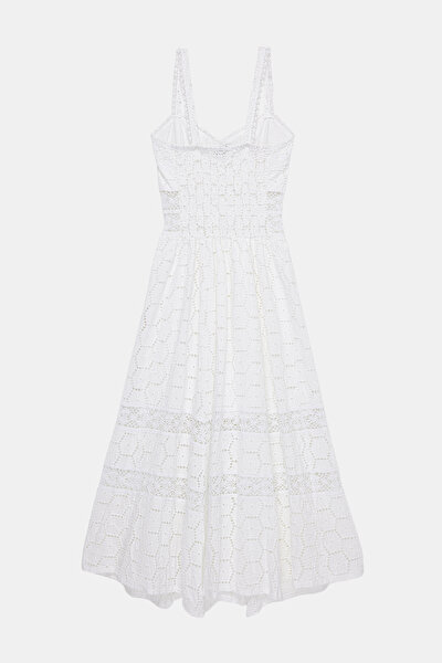 WHITE SLEEVELESS SUSPENDER DRESS 8