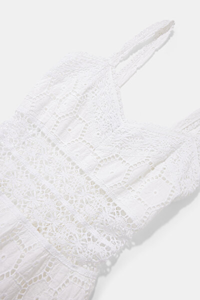 WHITE SLEEVELESS SUSPENDER DRESS 9