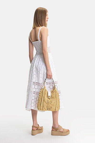 WHITE SLEEVELESS SUSPENDER DRESS 3