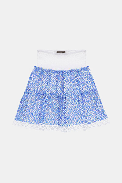 WHITE LACY SHORT SKIRT 4