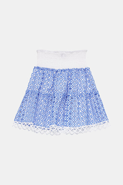 WHITE LACY SHORT SKIRT 5