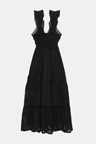 BLACK SLEEVELESS SUSPENDER DRESS 8