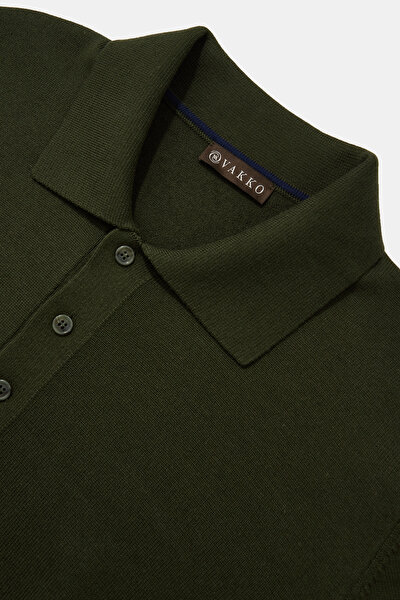 KHAKI POLO NECK TRICOT 3