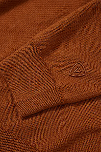 BRICK POLO NECK TRICOT 4