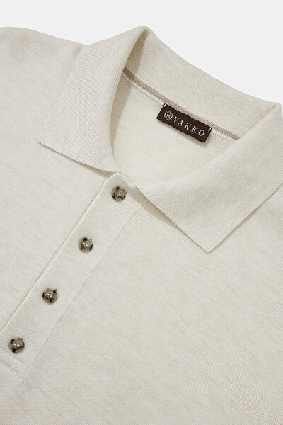 ECRU POLO NECK TRICOT 3