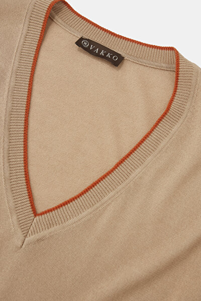 ORANGE V NECK TRICOT 9
