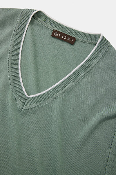 ECRU V NECK TRICOT 3