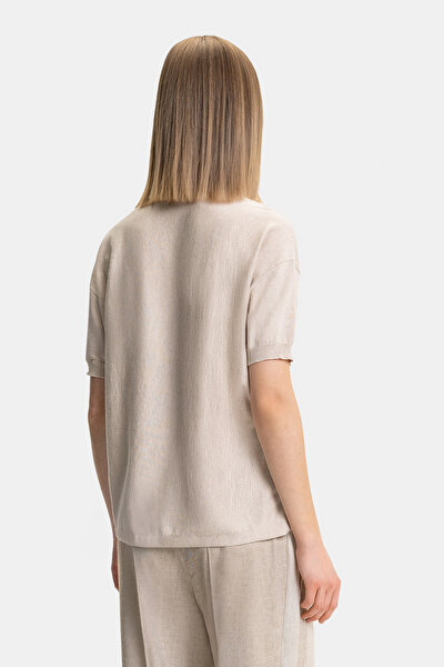 BEIGE BASIC / ROUND NECKLINE TRICOT 3