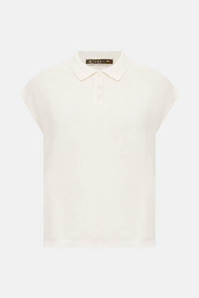 ECRU POLO NECK TRICOT 4