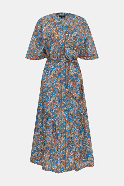 MULTICOLOR 3/4 SLEEVES DRESS 3