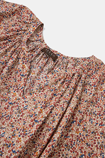 MULTICOLOR 3/4 SLEEVES DRESS 3