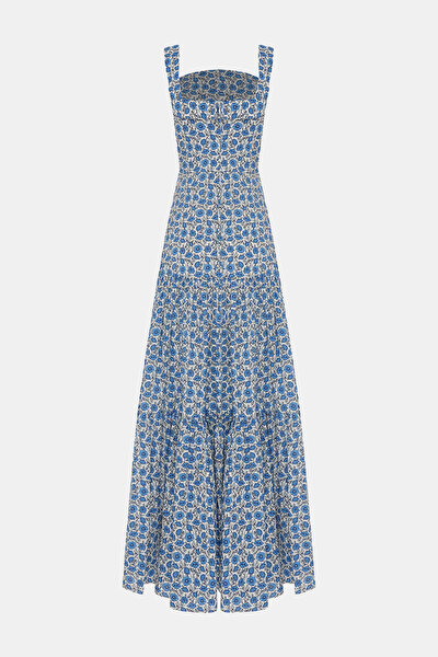MULTICOLOR SLEEVELESS SUSPENDER DRESS 4