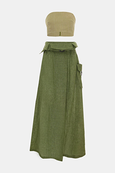 DARK GREEN BLOUSE-SKIRT 3