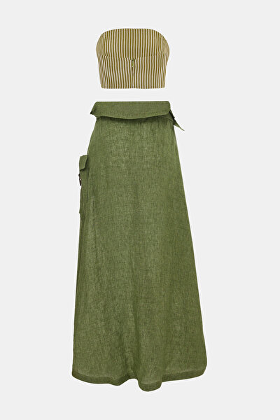DARK GREEN BLOUSE-SKIRT 4