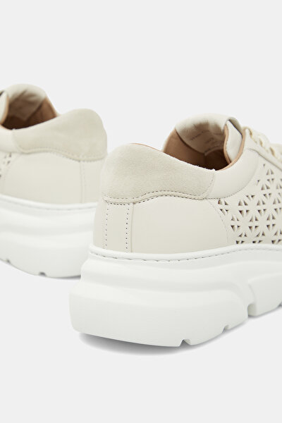 ECRU LEATHER SHOE 5