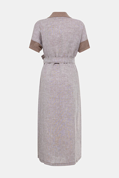 BEIGE SHORT SLEEVE DRESS 9