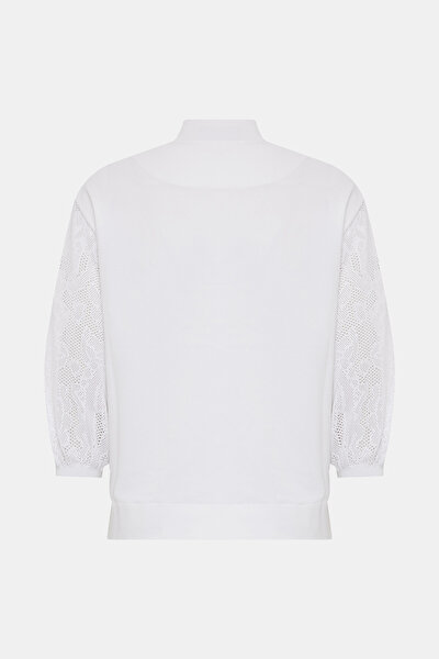 WHITE BASIC / ROUND NECKLINE SWEATSHIRT 10
