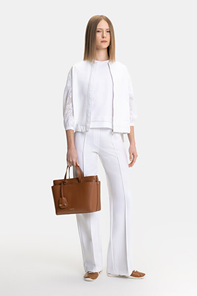 WHITE BASIC / ROUND NECKLINE SWEATSHIRT 8