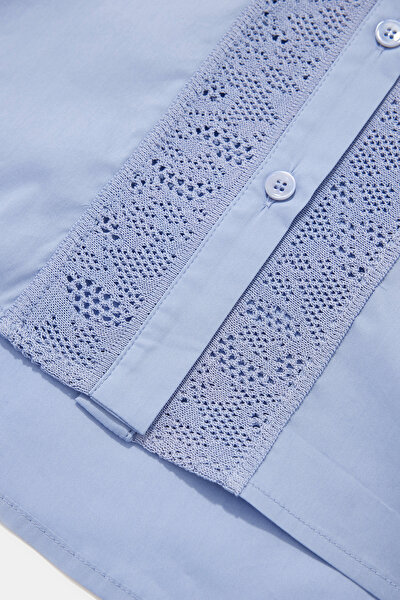 BLUE 3/4 SLEEVES SHIRT 9
