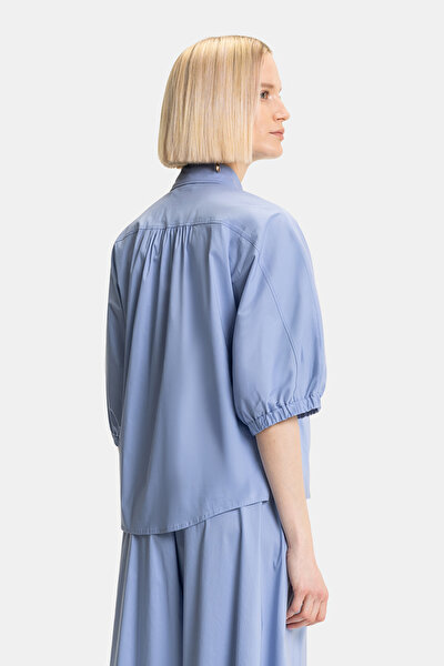 BLUE 3/4 SLEEVES SHIRT 3
