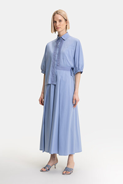 BLUE 3/4 SLEEVES SHIRT 5