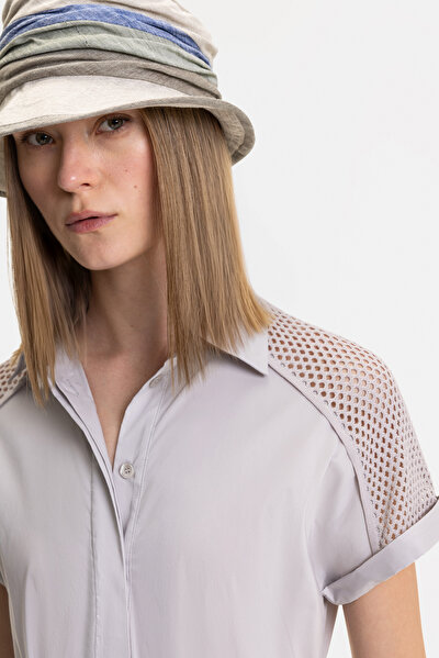 BEIGE SHORT SLEEVE DRESS 5