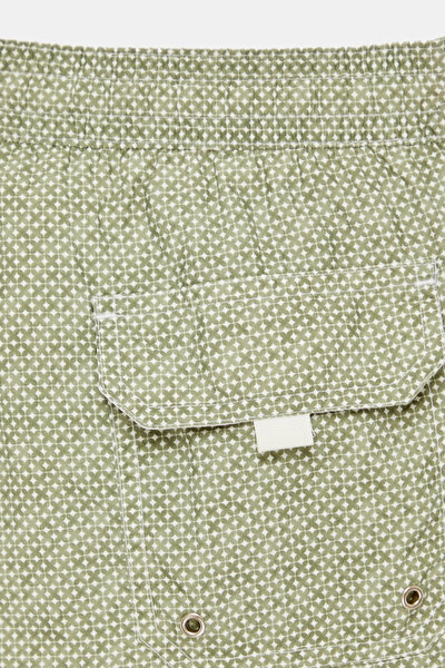 WHITE MICRO PATTERNED SWIMSUIT 3