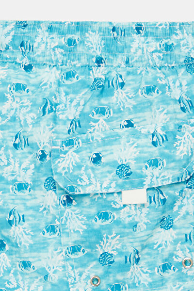 TURQUOISE ANIMAL FIGURED SWIMSUIT 3