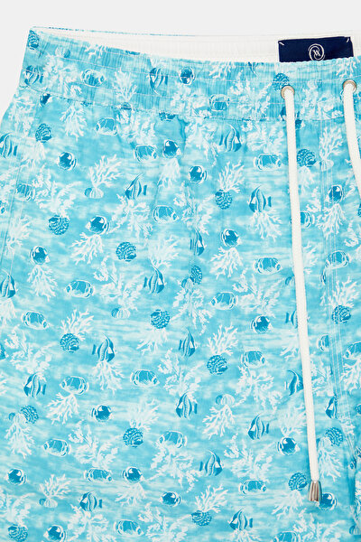 TURQUOISE ANIMAL FIGURED SWIMSUIT 4