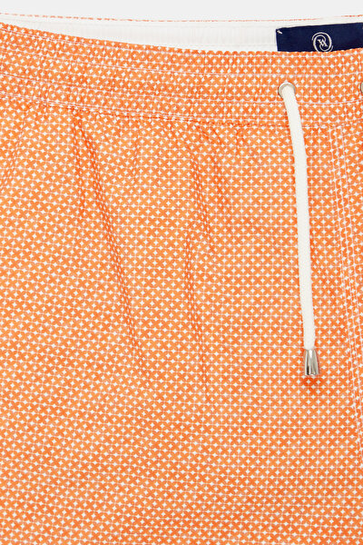 WHITE MICRO PATTERNED SWIMSUIT 4