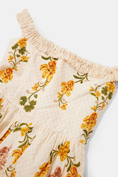 MULTICOLOR FLORAL PATTERN MINI DRESS 3