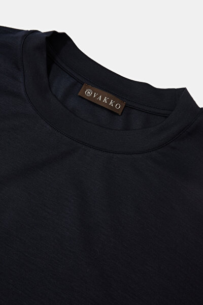 NAVY BLUE BICYCLE COLLAR LONG SLEEVE TSHIRT 3