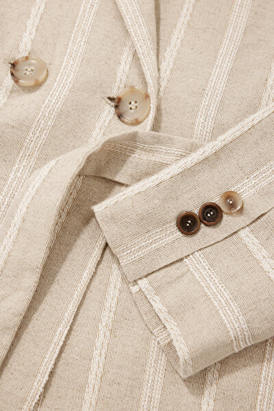 ECRU SURPLICE NECKLINE (CROSS-OVER NECKLINE) JACKET 10