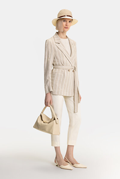 ECRU SURPLICE NECKLINE (CROSS-OVER NECKLINE) JACKET 5