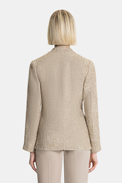 BEIGE UPRIGHT COLLAR JACKET 3