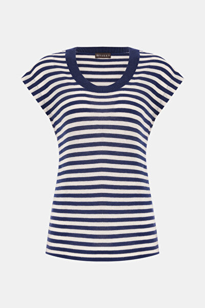 NAVY BLUE V NECK TRICOT 4