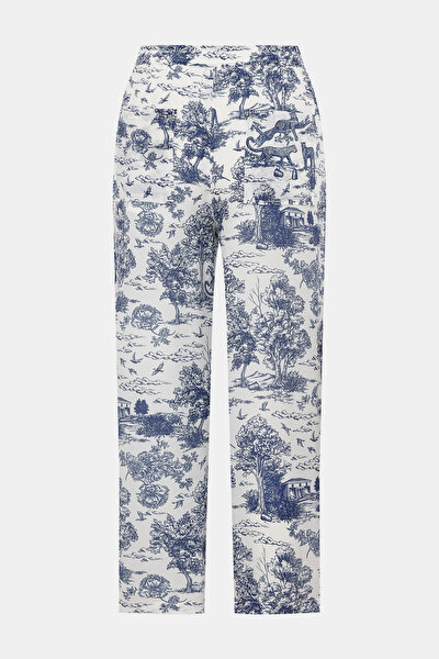 INDIGO DESIGN FILLED STRAIGHT CUT TROUSERS 5