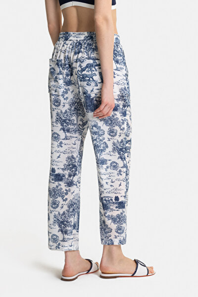 INDIGO DESIGN FILLED STRAIGHT CUT TROUSERS 3