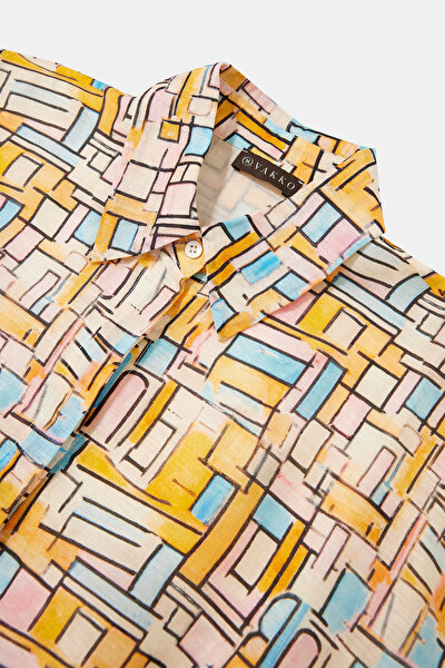 MULTICOLOR SHORT SLEEVE ABOVE THE KNEE DRESS 9