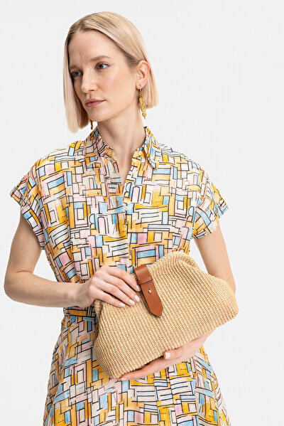 MULTICOLOR SHORT SLEEVE ABOVE THE KNEE DRESS 5