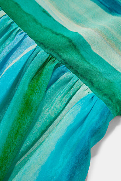 GREEN SLEEVELESS SUSPENDER MIDI DRESS 9